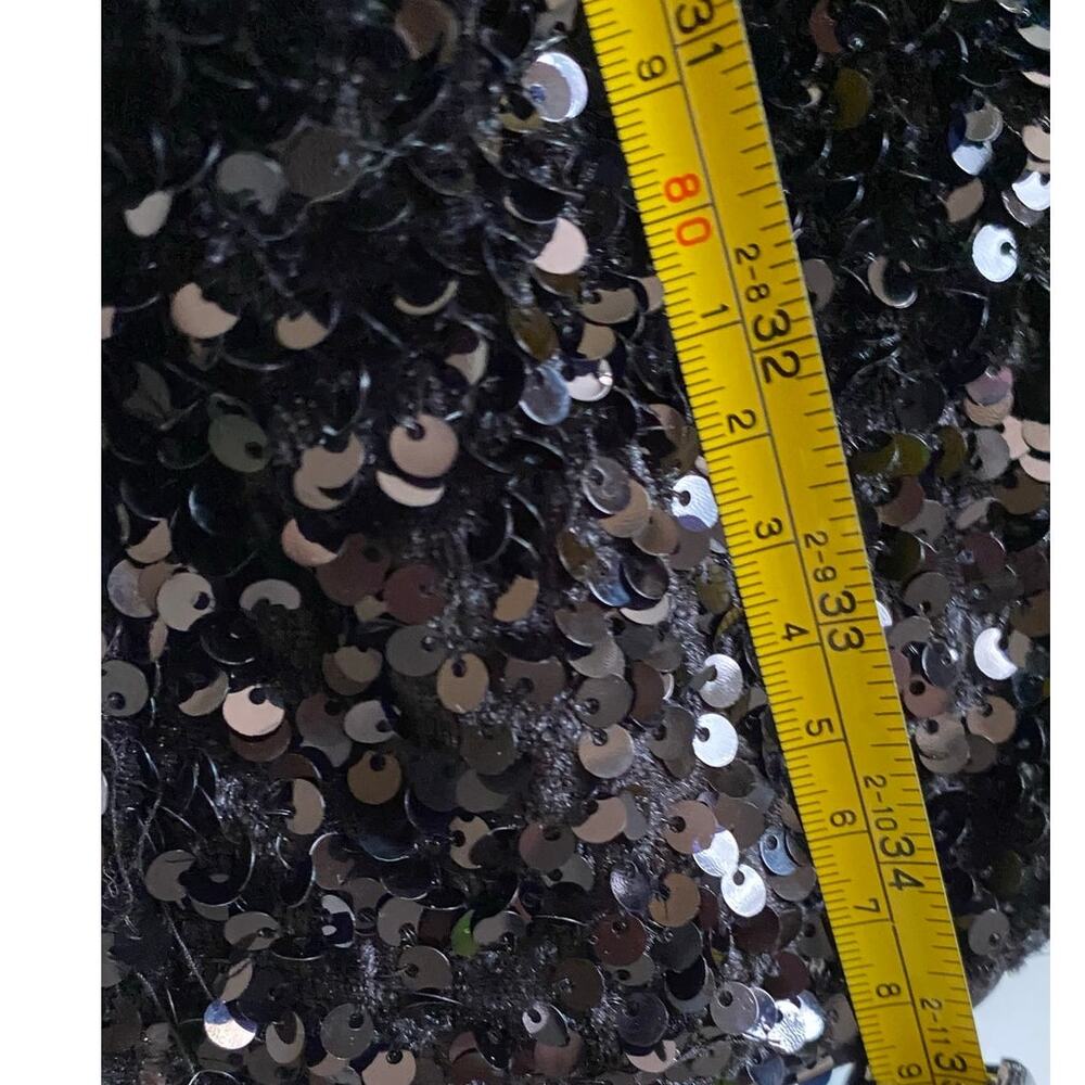 H&M Black Sequin A-Line Mini Dress XS - Picture 11 of 11